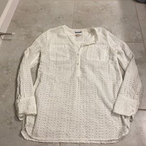 EUC Merona Eyelet Top